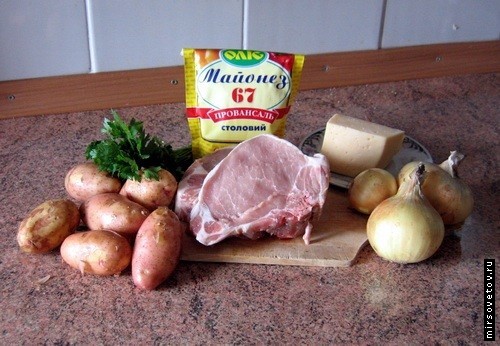 Мясо по-французски с картофелем – продукты